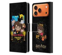 Head Case Designs Licenza Ufficiale Harry Potter Sorcerer's Stone Deathly Hallows I Custodia Portafoglio in Pelle Compatibile con Apple iPhone 17 Pro Max
