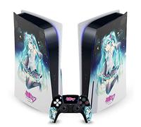 Head Case Designs Licenza Ufficiale Hatsune Miku Night Sky Grafiche Vinile Frontalino Sticker Gaming Pelle Adesivo Compatibile con Sony Playstation 5 PS5 Disc Edition Console & DualSense Controller