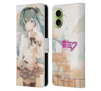 Head Case Designs Licenza Ufficiale Hatsune Miku Pioggia Grafiche Custodia Portafoglio in Pelle Compatibile con Apple iPhone 17