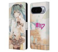 Head Case Designs Licenza Ufficiale Hatsune Miku Pioggia Grafiche Custodia Portafoglio in Pelle Compatibile con Google Pixel 10 Pro XL