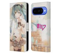 Head Case Designs Licenza Ufficiale Hatsune Miku Pioggia Grafiche Custodia Portafoglio in Pelle Compatibile con Google Pixel 10
