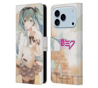 Head Case Designs Licenza Ufficiale Hatsune Miku Pioggia Grafiche Custodia Portafoglio in Pelle Compatibile con Apple iPhone 17 PRO