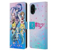 Head Case Designs Licenza Ufficiale Hatsune Miku Sakura Cantanti Virtuali Custodia Portafoglio in Pelle Compatibile con Samsung Galaxy A07