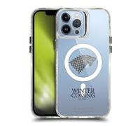 Head Case Designs Licenza Ufficiale HBO Game of Thrones Casa Stark Motti e Stemmi Custodia Antiurto [Protezione di Grado Militare] Compatibile con Apple iPhone 13 PRO Max e con MagSafe