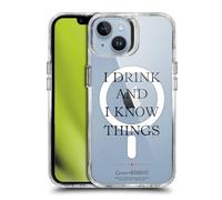 Head Case Designs Licenza Ufficiale HBO Game of Thrones I Drink And I Know Things Motti e Stemmi Custodia Antiurto [Grado Militare] Compatibile con Apple iPhone 14 e con MagSafe