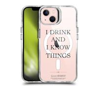 Head Case Designs Licenza Ufficiale HBO Game of Thrones I Drink And I Know Things Motti e Stemmi Custodia Antiurto [Grado Militare] Compatibile con Apple iPhone 13 e con MagSafe