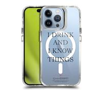 Head Case Designs Licenza Ufficiale HBO Game of Thrones I Drink And I Know Things Motti e Stemmi Custodia Antiurto [Grado Militare] Compatibile con Apple iPhone 13 PRO e con MagSafe