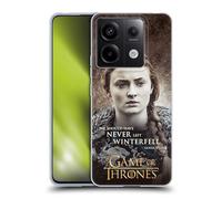 Head Case Designs Licenza Ufficiale HBO Game of Thrones Sansa Stark Citazioni Dei Personaggi Custodia Cover in Morbido Gel Compatibile con Xiaomi Redmi Note 13 Pro 5G