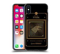 Head Case Designs Licenza Ufficiale HBO Game of Thrones Stark Border Sigilli Dorati Custodia in Gel [Protezione di Grado Militare] Compatibile con Apple iPhone X/iPhone XS