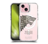 Head Case Designs Licenza Ufficiale HBO Game of Thrones Stark Vintage Motti e Stemmi Custodia Antiurto [Protezione di Grado Militare] Compatibile con Apple iPhone 15 e con MagSafe