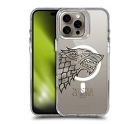 Head Case Designs Licenza Ufficiale HBO Game of Thrones Stark Vintage Motti e Stemmi Custodia Antiurto [Protezione di Grado Militare] Compatibile con Apple iPhone 16 PRO Max e con MagSafe