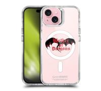 Head Case Designs Licenza Ufficiale HBO Game of Thrones Targaryen Madre dei Draghi Motti e Stemmi Custodia Antiurto [Grado Militare] Compatibile con Apple iPhone 15 e con MagSafe