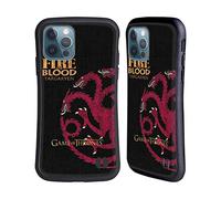 Head Case Designs Licenza Ufficiale HBO Game of Thrones Targaryen Motto della Casata Custodia Cover Ibrida Compatibile con Apple iPhone 12 / iPhone 12 PRO