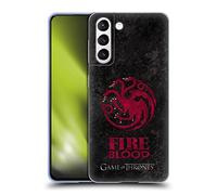 Head Case Designs Licenza Ufficiale HBO Game of Thrones Targaryen Sigilli Scuri Custodia in Gel [Protezione di Grado Militare] Compatibile con Samsung Galaxy S21 5G E Compatibile con MagSafe