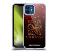 Head Case Designs Licenza Ufficiale House of The Dragon: TV Series Targaryen Arte Chiave Custodia in Gel [Grado Militare] Compatibile con Apple iPhone 12 / iPhone 12 PRO E Compatibile con MagSafe