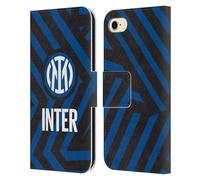 Head Case Designs Licenza Ufficiale Inter Milan Astratto 1 Modelli Custodia Portafoglio in Pelle Compatibile con Apple iPhone 7/8 / SE 2020 & 2022