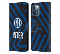 Head Case Designs Licenza Ufficiale Inter Milan Astratto 1 Modelli Custodia Portafoglio in Pelle Compatibile con Apple iPhone 12 PRO Max