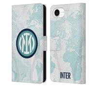 Head Case Designs Licenza Ufficiale Inter Milan Away Kit Stemma 2022/23 Custodia Portafoglio in Pelle Compatibile con Apple iPhone 16e / iPhone 17e