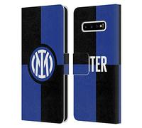 Head Case Designs Licenza Ufficiale Inter Milan Bandiera Distintivo Custodia Portafoglio in Pelle Compatibile con Samsung Galaxy S10+ / S10 Plus