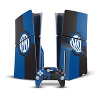 Head Case Designs Licenza Ufficiale Inter Milan Bandiera Distintivo Vinile Sticker Gaming Pelle Adesivo Compatibile con Sony Playstation 5 PS5 Slim Disc Edition Console & DualSense Controller