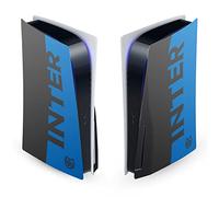 Head Case Designs Licenza Ufficiale Inter Milan Blu E Nero Logo Pieno Vinile Frontalino Sticker Gaming Pelle Adesivo Compatibile con Sony Playstation 5 PS5 Disc Edition Console