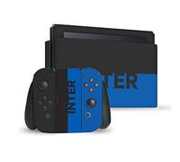 Head Case Designs Licenza Ufficiale Inter Milan Blu E Nero Logo Pieno Vinile Sticker Gaming Pelle Adesivo Compatibile con Nintendo Switch Console & Dock & Joy-con Controller Bundle