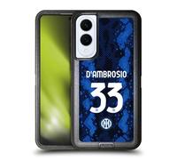 Head Case Designs Licenza Ufficiale Inter Milan Danilo D'Ambrosio 2021/22 Giocatori Home Kit Custodia Antiurto Ultra Blindata Compatibile con Samsung Galaxy S25 Edge