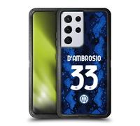 Head Case Designs Licenza Ufficiale Inter Milan Danilo D'Ambrosio 2021/22 Giocatori Home Kit Custodia Antiurto Ultra Blindata Compatibile con Samsung Galaxy S21 Ultra 5G