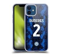 Head Case Designs Licenza Ufficiale Inter Milan Denzel Dumfries 2021/22 Giocatori Home Kit Custodia in Gel [Grado Militare] Compatibile con Apple iPhone 12 / iPhone 12 PRO E Compatibile con MagSafe