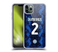 Head Case Designs Licenza Ufficiale Inter Milan Denzel Dumfries 2021/22 Giocatori Home Kit Custodia in Gel Compatibile con Apple iPhone 11 PRO Max E Compatibile con MagSafe