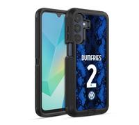 Head Case Designs Licenza Ufficiale Inter Milan Denzel Dumfries 2021/22 Giocatori Home Kit Custodia Antiurto Ultra Blindata compatibile con Samsung Galaxy A16 5G