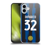 Head Case Designs Licenza Ufficiale Inter Milan Federico Dimarco 2023/24 Giocatori Home Kit Custodia Cover Dura per Parte Posteriore Compatibile con Apple iPhone 16 Plus