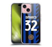 Head Case Designs Licenza Ufficiale Inter Milan Federico Dimarco 2024/25 Giocatori Home Kit Custodia in Gel [Protezione di Grado Militare] Compatibile con Apple iPhone 15 E Compatibile con MagSafe