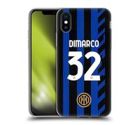 Head Case Designs Licenza Ufficiale Inter Milan Federico Dimarco 2024/25 Giocatori Home Kit Custodia in Gel [Protezione di Grado Militare] Compatibile con Apple iPhone X/iPhone XS
