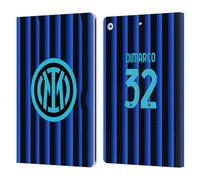 Head Case Designs Licenza Ufficiale Inter Milan Federico Dimarco 2025/26 Giocatori Home Kit Custodia Portafoglio in Pelle Compatibile con Apple iPad 10.2 2019/2020/2021