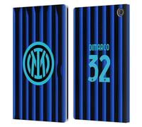 Head Case Designs Licenza Ufficiale Inter Milan Federico Dimarco 2025/26 Giocatori Home Kit Custodia Portafoglio in Pelle Compatibile con Amazon Fire Max 11 2023