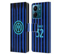 Head Case Designs Licenza Ufficiale Inter Milan Federico Dimarco 2025/26 Giocatori Home Kit Custodia Portafoglio in Pelle Compatibile con Xiaomi Redmi 13C 4G