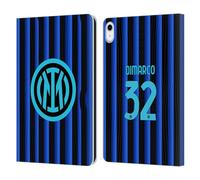 Head Case Designs Licenza Ufficiale Inter Milan Federico Dimarco 2025/26 Giocatori Home Kit Custodia Portafoglio in Pelle Compatibile con Apple iPad 10.9 2022/2025