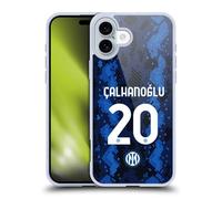 Head Case Designs Licenza Ufficiale Inter Milan Hakan Çalhanoglu 2021/22 Giocatori Home Kit Custodia in Gel [Grado Militare] Compatibile con Apple iPhone 16 Plus E Compatibile con MagSafe