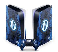 Head Case Designs Licenza Ufficiale Inter Milan Home 2021/22 Kit Crest Vinile Frontalino Sticker Gaming Pelle Adesivo Compatibile con Sony PlayStation 5 PS5 Disc Edition Console & DualSense Controller
