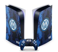 Head Case Designs Licenza Ufficiale Inter Milan Home 2021/22 Kit Crest Vinile Frontalino Sticker Gaming Pelle Adesivo Compatibile con Sony Playstation 5 PS5 Digital Console And DualSense Controller