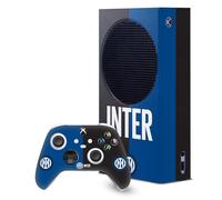 Head Case Designs Licenza Ufficiale Inter Milan Inter Milan Logo Distintivo Pacchetto Console Da Gioco Wrap E Pelle Per Controller Compatibile con Xbox Series S
