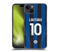 Head Case Designs Licenza Ufficiale Inter Milan Lautaro Martínez 2022/23 Giocatori Home Kit Custodia Cover Dura per Parte Posteriore Compatibile con Apple iPhone 15 Plus