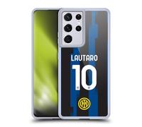 Head Case Designs Licenza Ufficiale Inter Milan Lautaro Martínez 2023/24 Giocatori Home Kit Custodia in Gel [Grado Militare] Compatibile con Samsung Galaxy S21 Ultra 5G E Compatibile con MagSafe