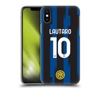 Head Case Designs Licenza Ufficiale Inter Milan Lautaro Martínez 2023/24 Giocatori Home Kit Custodia Cover Dura per Parte Posteriore Compatibile con Apple iPhone X/iPhone XS