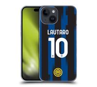 Head Case Designs Licenza Ufficiale Inter Milan Lautaro Martínez 2023/24 Giocatori Home Kit Custodia Cover Dura per Parte Posteriore Compatibile con Apple iPhone 15