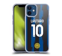 Head Case Designs Licenza Ufficiale Inter Milan Lautaro Martínez 2023/24 Giocatori Home Kit Custodia in Gel [Protezione di Grado Militare] Compatibile con Apple iPhone 12 Mini