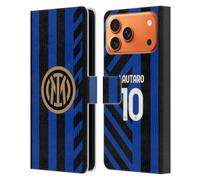 Head Case Designs Licenza Ufficiale Inter Milan Lautaro Martínez 2024/25 Giocatori Home Kit Custodia Portafoglio in Pelle Compatibile con Apple iPhone 17 PRO Max