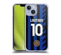 Head Case Designs Licenza Ufficiale Inter Milan Lautaro Martínez 2024/25 Giocatori Home Kit Custodia in Gel [Protezione di Grado Militare] Compatibile con Apple iPhone 14