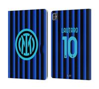 Head Case Designs Licenza Ufficiale Inter Milan Lautaro Martínez 2025/26 Giocatori Home Kit Custodia Portafoglio in Pelle Compatibile con Apple iPad PRO 13 M4 2024